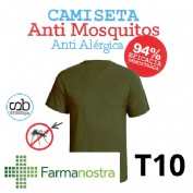 Camiseta antimosquitos stingbye camiseta manga corta  | talla t10 | color kaki